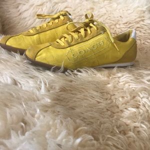 COACH yellow sneakers